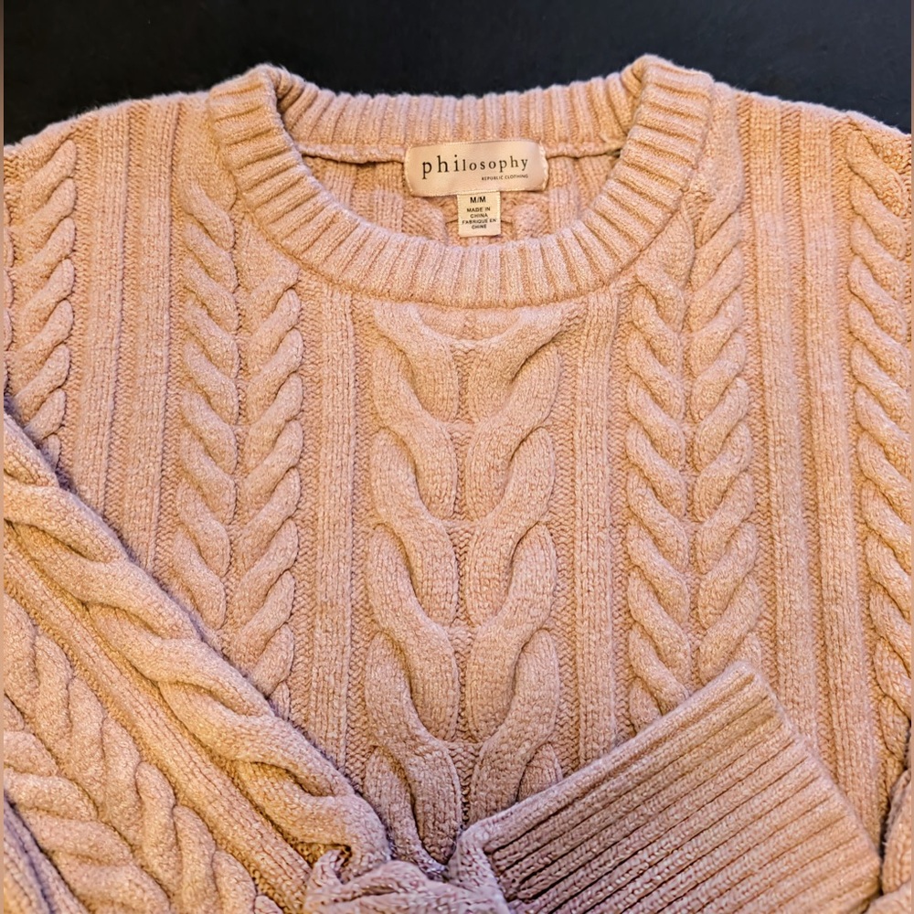 Philosophy A Anthropologie Brand
Cable Knit Crewneck Sweater Women’s Medium